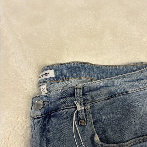 NWT Good American ‘90S Bermuda Distressed Denim Jean Shorts Plus Women's Size 20 - Picture 2 of 6